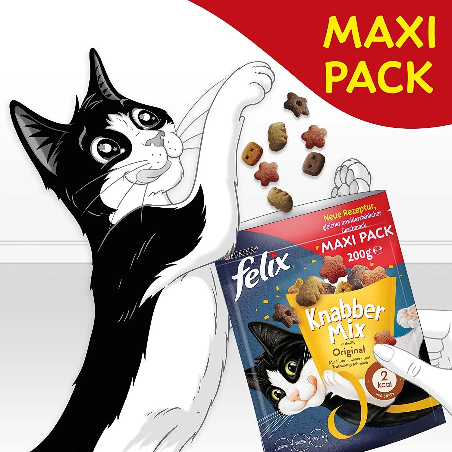 FELIX KnabberMix Original, Knuspriger Katzensnack mit 3 Geschmacksrichtungen - Image 19