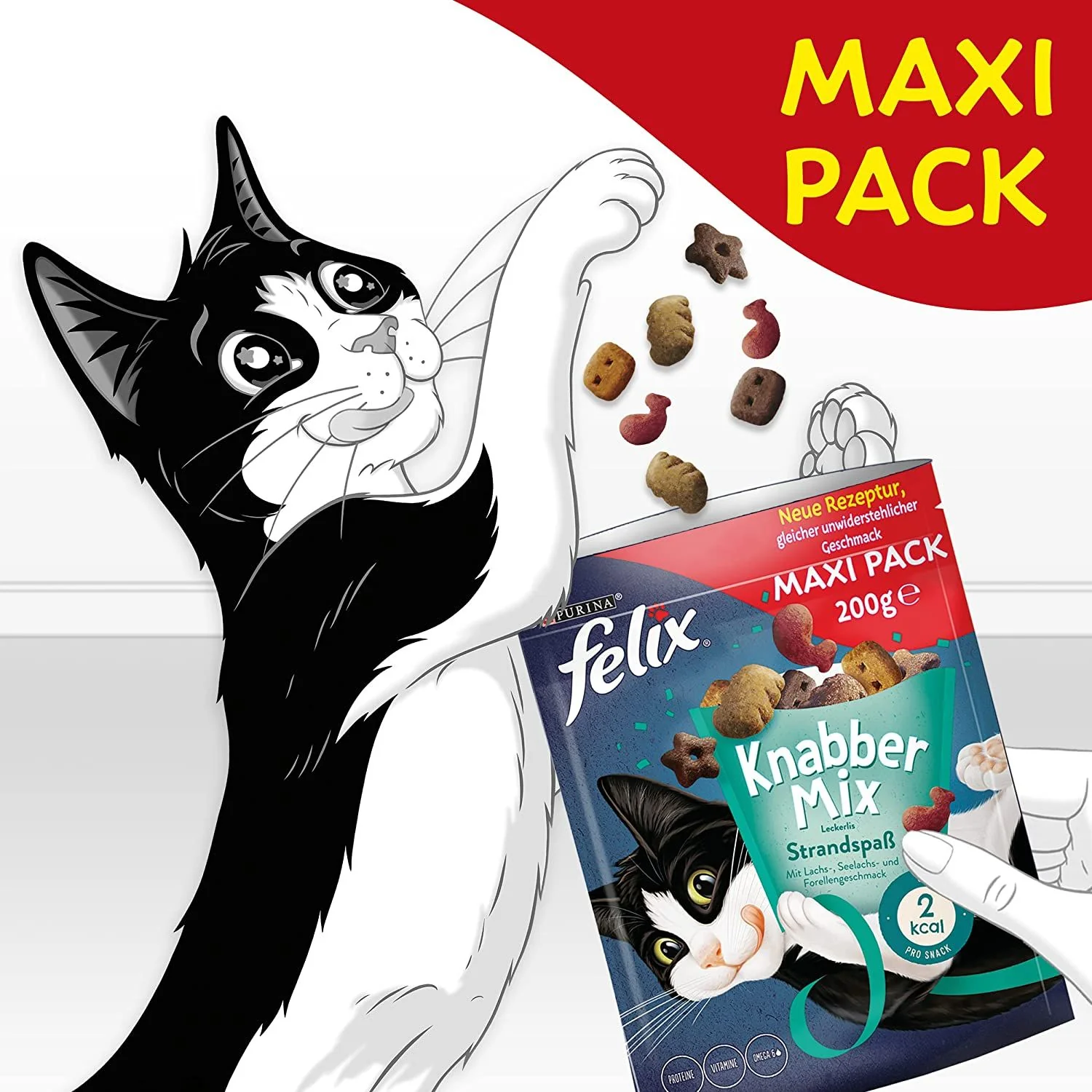 FELIX KnabberMix Strandspaß, Knuspriger Katzensnackmit 200g Beutel - Image 18