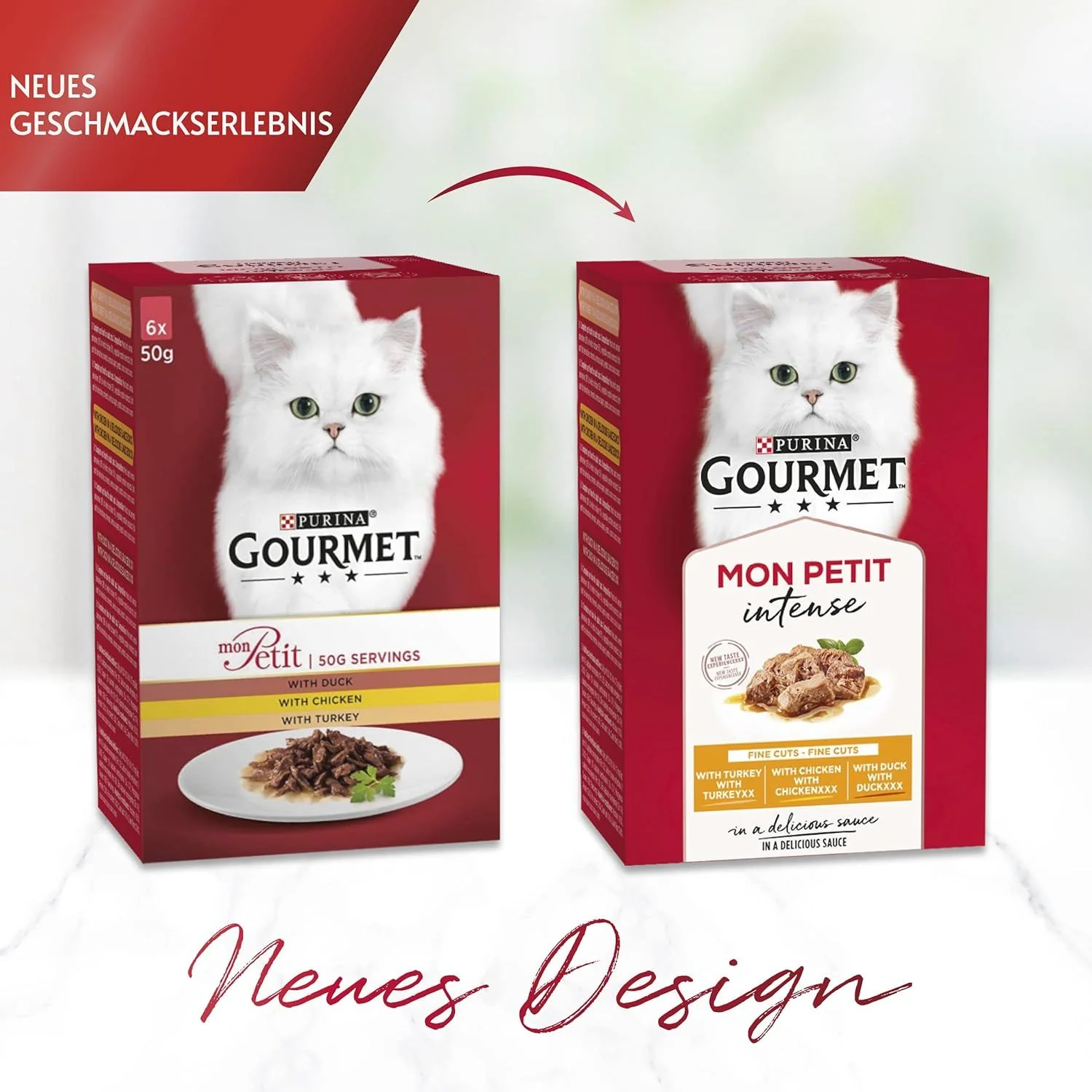 GOURMET Mon Petit Katzenfutter nass, Geflügel-Variationen 6er Pack à 50g Dose - Image 2
