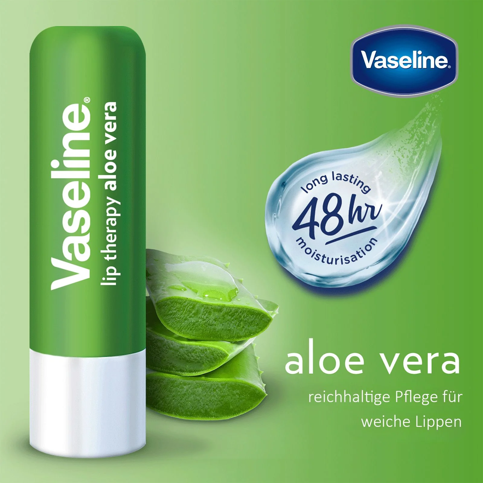 Vaseline Lip Therapy Aloe Vera | Getönter Lippenbalsam | Lippenstift mit Aloe Vera und Vitamin E - Image 10